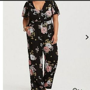 Torrid Floral Wide Leg Jumpsuit
